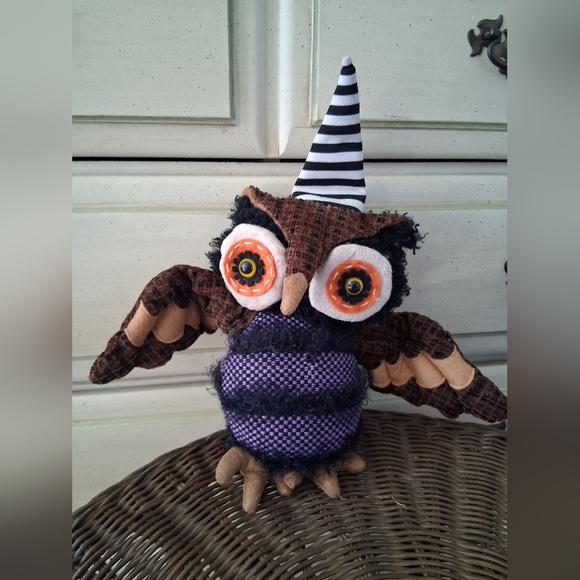 Other - Striped Hat Owl Plush 12"